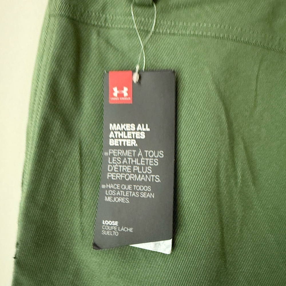 Under Armour Youth Garçons Chicos Army Green Stretch Pants - Size Large - Picture 3 of 6